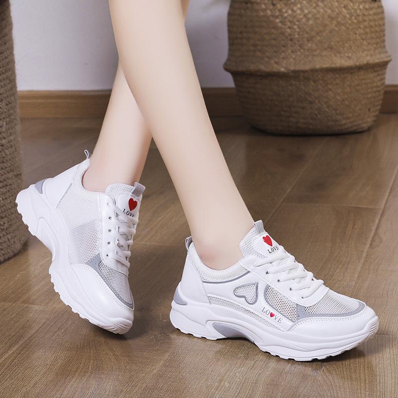 Dad Shoes Girl 2025 Spring and Summer New Muffin Single Shoes Versatile Fashion Thick Sole Height Increase Comfortable Casual White Shoes