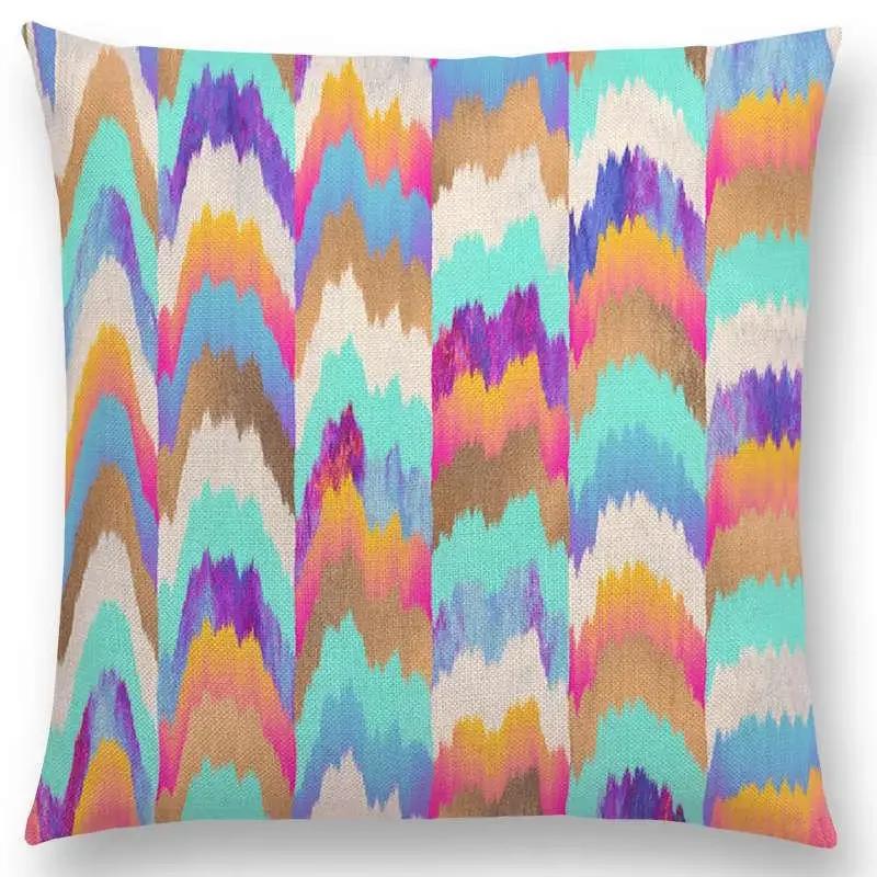 New Colorful Rocks Candy Gems Stained Glass Abstract Blocks Geometric Art Prints Cushion Cover Car Sofa Throw Pillow Case