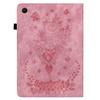 For Samsung Galaxy Tab A11 Case Card Holder Anti-Scratch Leather Cover Rose Flower Imprint