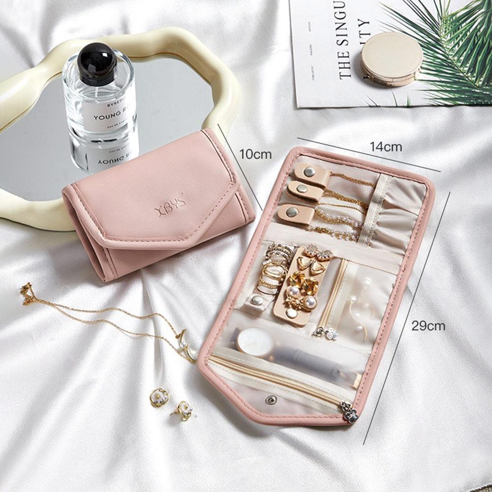 

Мини-сумка для ожерелий и сережек, кожаная сумка для хранения, новые модные сумки для ювелирных изделий, дорожные сумки розовый
