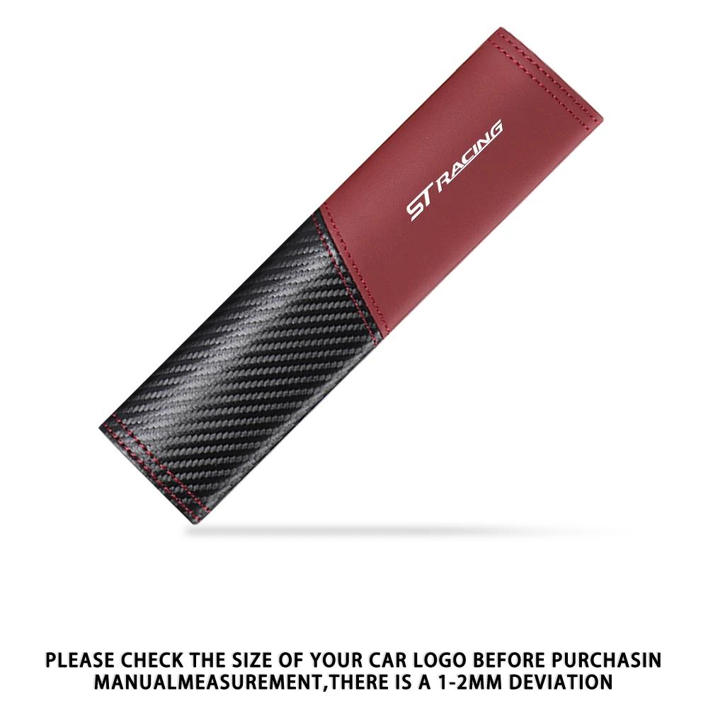 Car Sticker Ford 1/2pcs Car Seat Belt Shoulder Cover Breathable Protection Pad For Ford Focus MK2 MK3 Ranger Fiesta S MAX Mustan