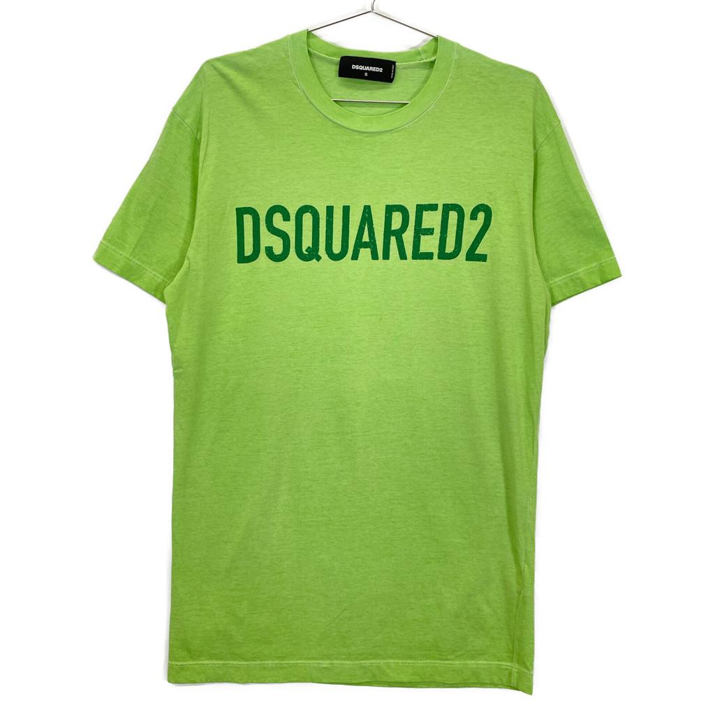 Dsquared2 S74GD0368 Green Cotton T-shirt Tops S greenUsed