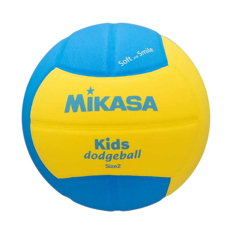 Mikasa Smile Dodgeball, Size 2, 160g, Yellow/Blue, SD20-YBL, Recommended internal pressure: 0.10-0.15 kgf/cm2