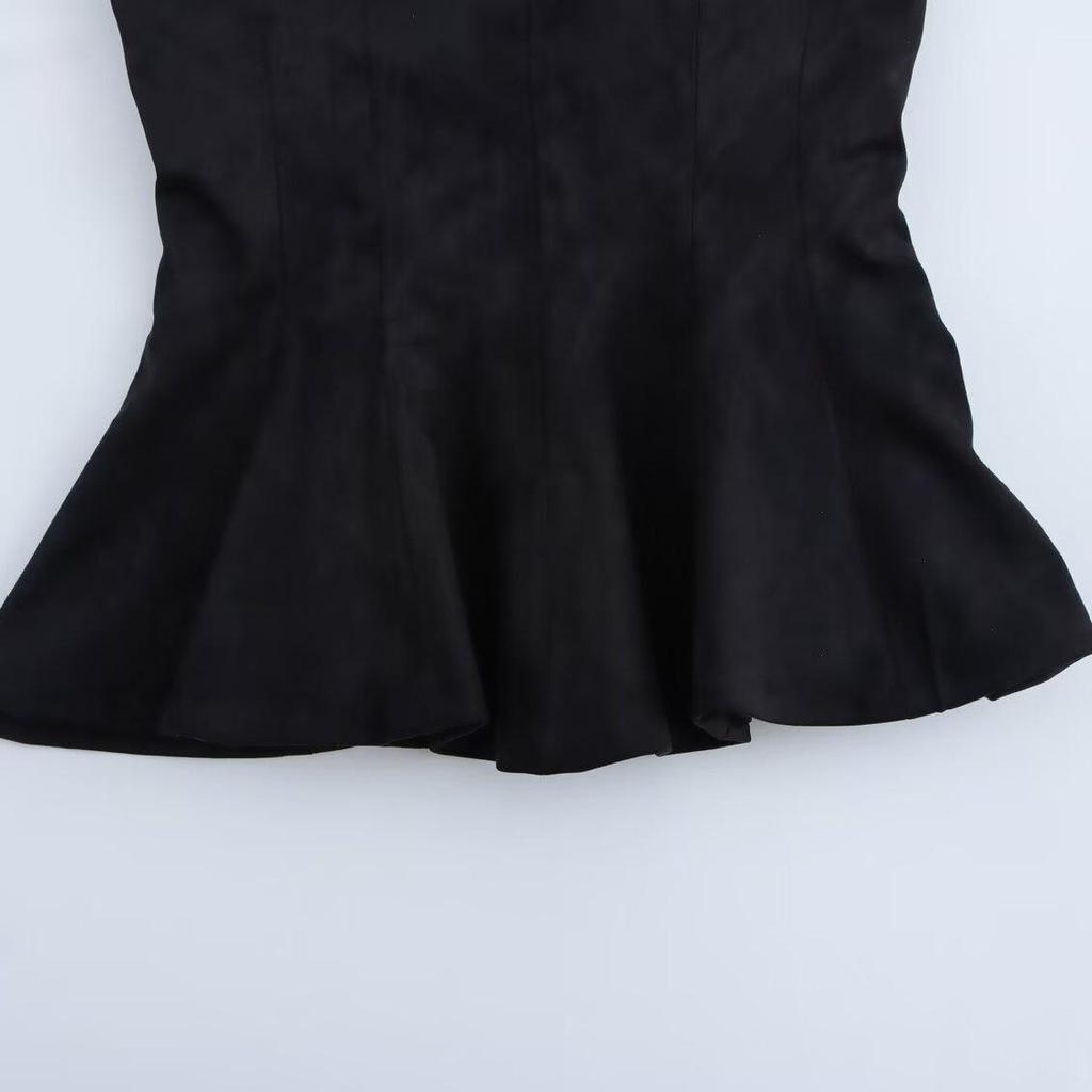 2024 Winter Fashion: Women's Strapless Slim Fit Off-Shoulder Top with Straight Neckline