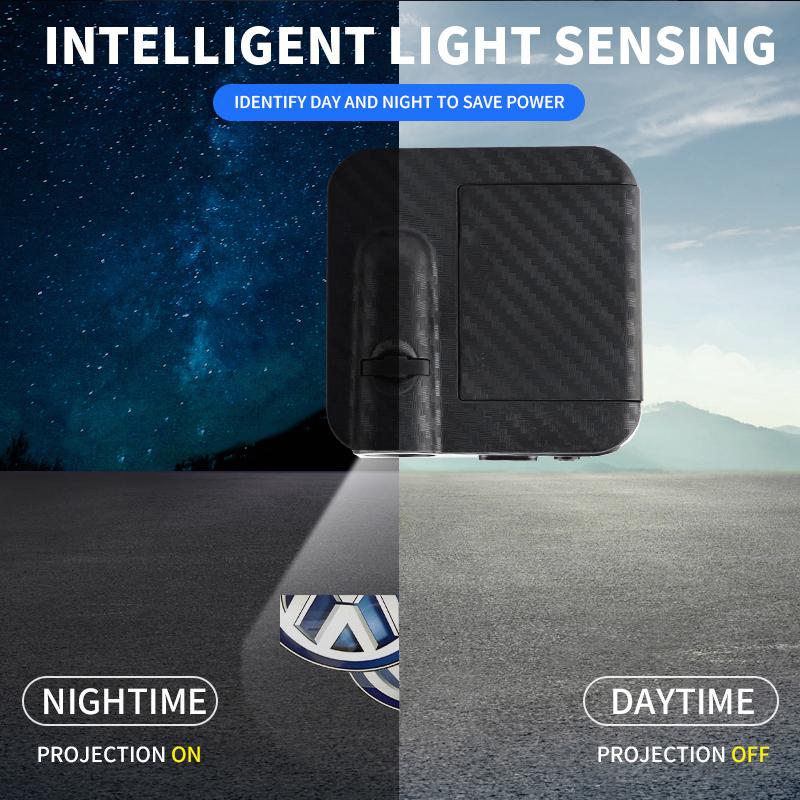 2026 Hot For Volkswagen VW Car Emblem Wireless Courtesy Lamp Auto Door Welcome Light LED Projector For Volkswagen Golf-5 6 7 Bor