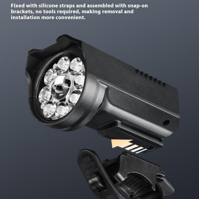 1 Set Luce Anteriore LED per Bici Tipo-C Ricaricabile Lampada per Bici Luci Ultraleggere per Manubrio Torcia per Ciclismo Impermeabile Faro