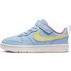 Court Borough 2 Leather Comfortable Versatile Non-Slip Shock Absorbing Durable Low-Top Basketball Shoes Kids Sneaker Blue BQ5451-405