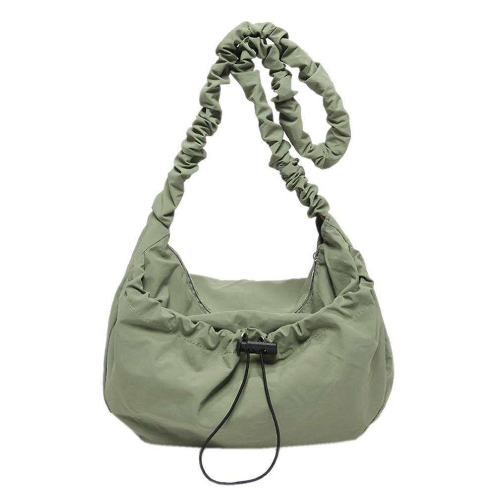 Women Drawstring Satchel Bag Adjustable Strap Leisure Sling Bag Large Capacity Cloud Drawstring Hobo Bag Female Daily Bag