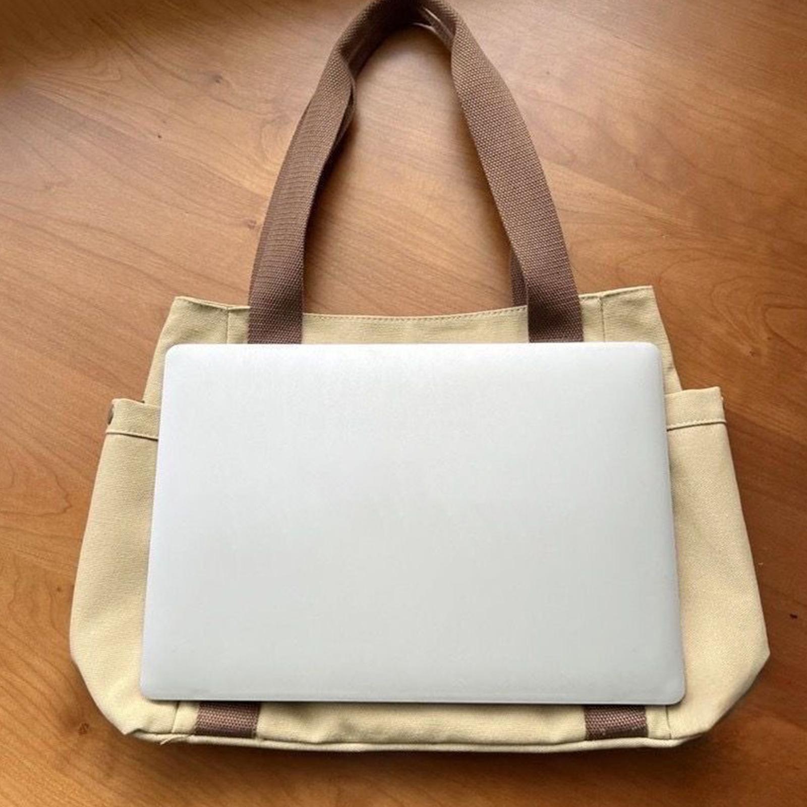 Большая вместительная холщовая сумка для поездок на работу и универсальная сумка для ланча — фото 3