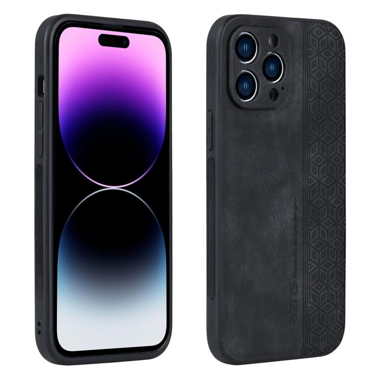 

For iPhone 14 Pro AZNS 3D Embossed Skin Feel Phone Case For iPhone 14 Pro чёрный