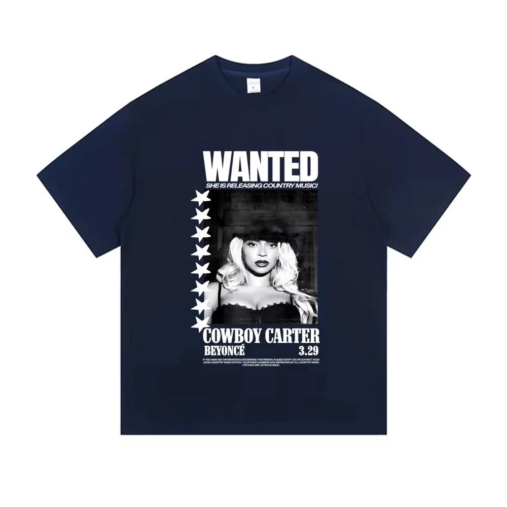 Wanted She Is Releasing Gountry Music Beyonce Cowboy Carter Tshirt Mens Fashion Casual Oversized T Shirts Women Vintage Tshirt