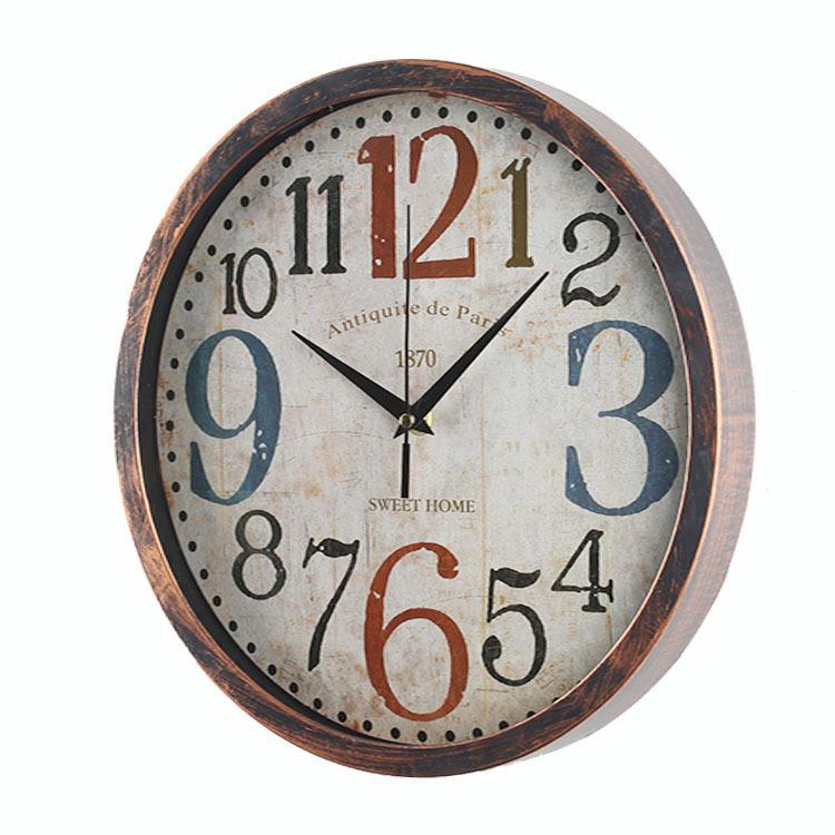 Living Room Wall Clock Retro Nostalgic Large Industrial Style Creative Restaurant Decoration Cafe Wall Clock