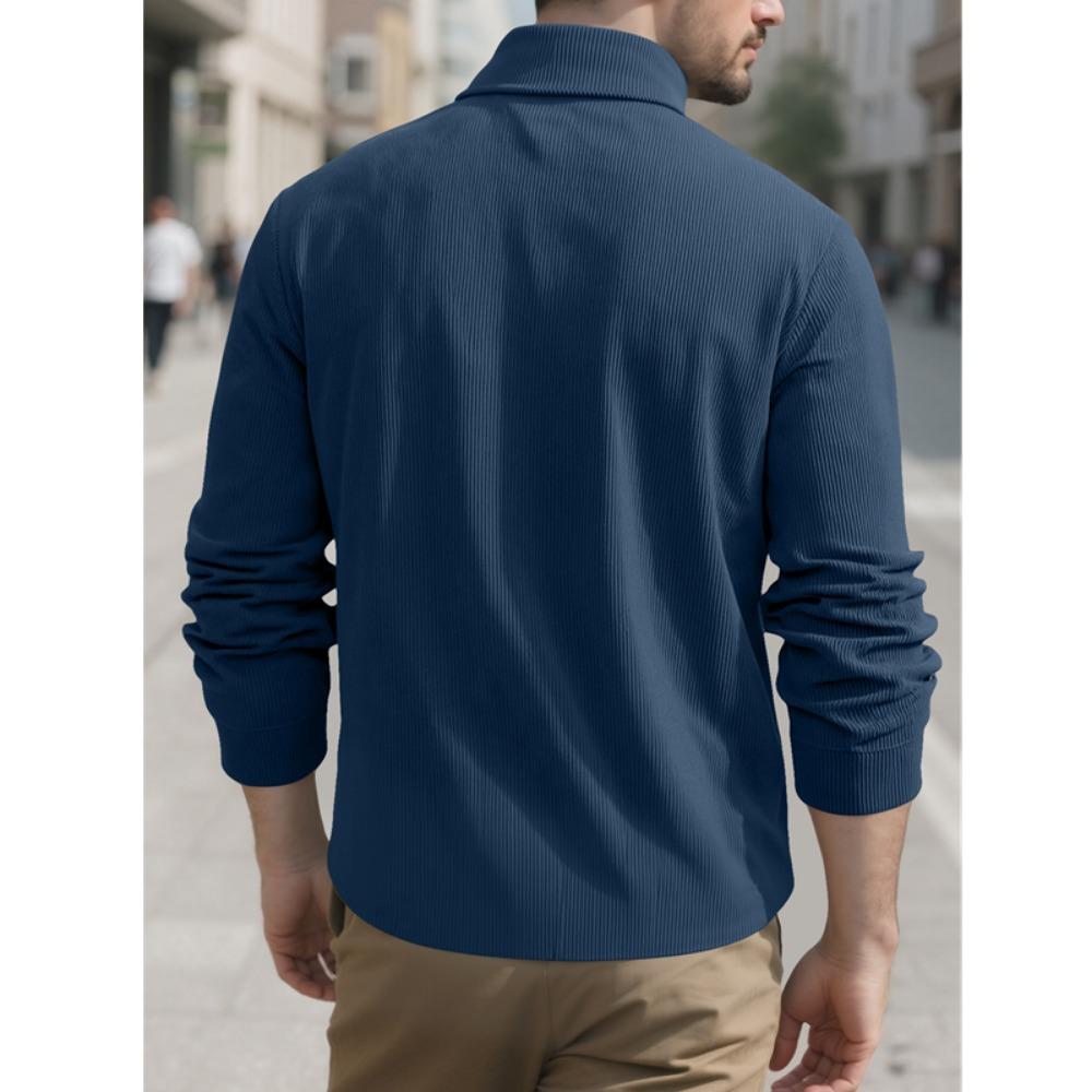 New Spring Autumn Men's Corduroy Shirt Europe Vintage Style Casual Versatile Long Sleeve Workwear Jacket for Men