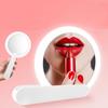 Specchio da Trucco Ricaricabile Rotante con Luci LED Portatile Rotondo da Viaggio Pieghevole Alimentato da USB