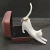 3D Printed Ring Storage Rack Mini Kitten Cat Sculpture Ornament  Bookshelf Decor