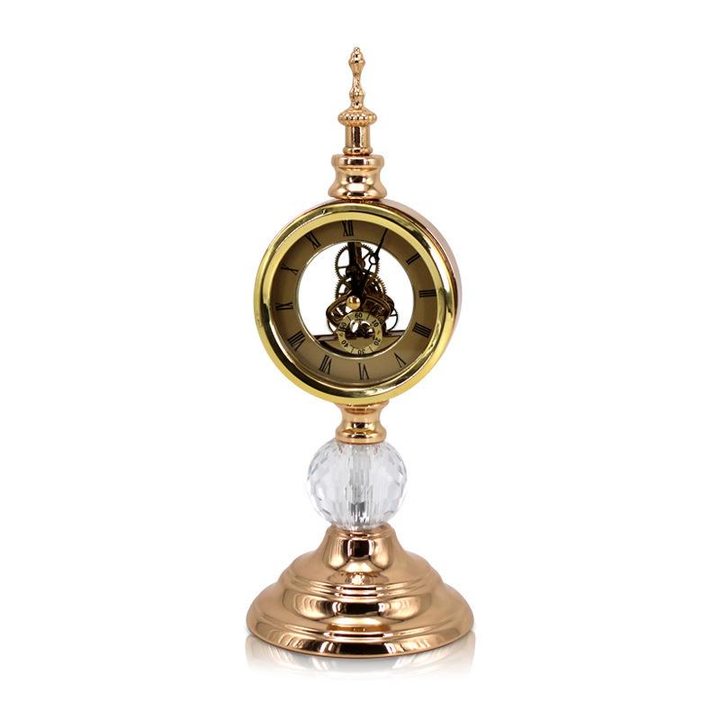 European Light Luxury Clock American Luxury Retro Creative Office Table Clock Wine Cabinet Home Decoration Decoration