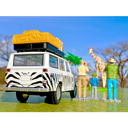 TOMYTEC Kaiyodo x Tomica Limited Vintage DioColle 64 #CarSnap 28a Safari 1 (Includes Toyota Land Cruiser FJ56V) ABS Resin and PVC Figure and Accessori