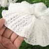 Französisch Weiß Texturiertes Scrunchie Haargummi Dehnbarer Stoff Sanftes Haaraccessoire Für Büro Party Alltag