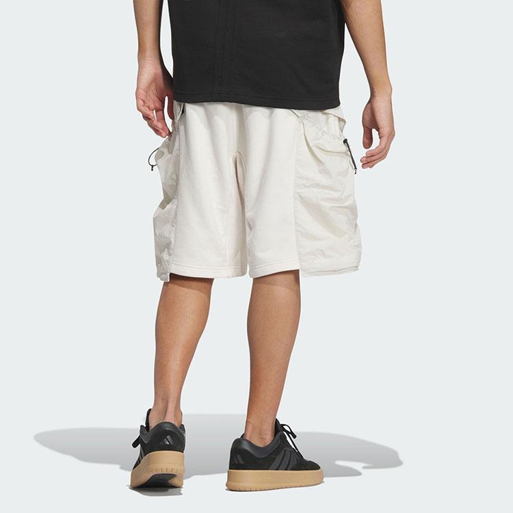 Adidas Future Style Woven Mix Shorts Solid Color Minimalist Workwear Loose Fit Sports Casual Shorts Men Shorts Pink White JI9892