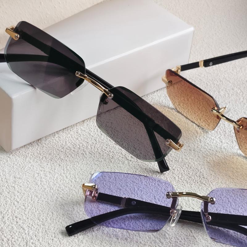 Stylish Candy-Colored Fashion Glasses Metal Frame PC Lenses Versatile for Business Leisure Ideal Birthday Gift for All