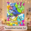 Custom Personalized Tapestry,Rainbow Friends Print Custom Name Text Wall Art Hanging for Bedroom