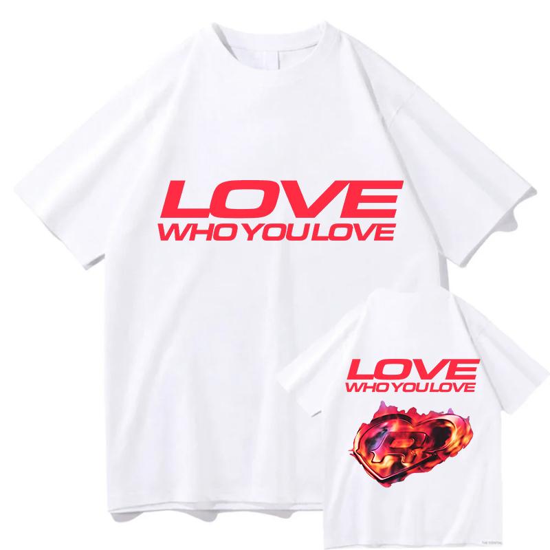 Romy Love Who You Love Graphic T-shirt Casual Tshirts Unisex Streetwear Hip Hop Pure Cotton Loose Men/Women T Shirt Clothes Tops