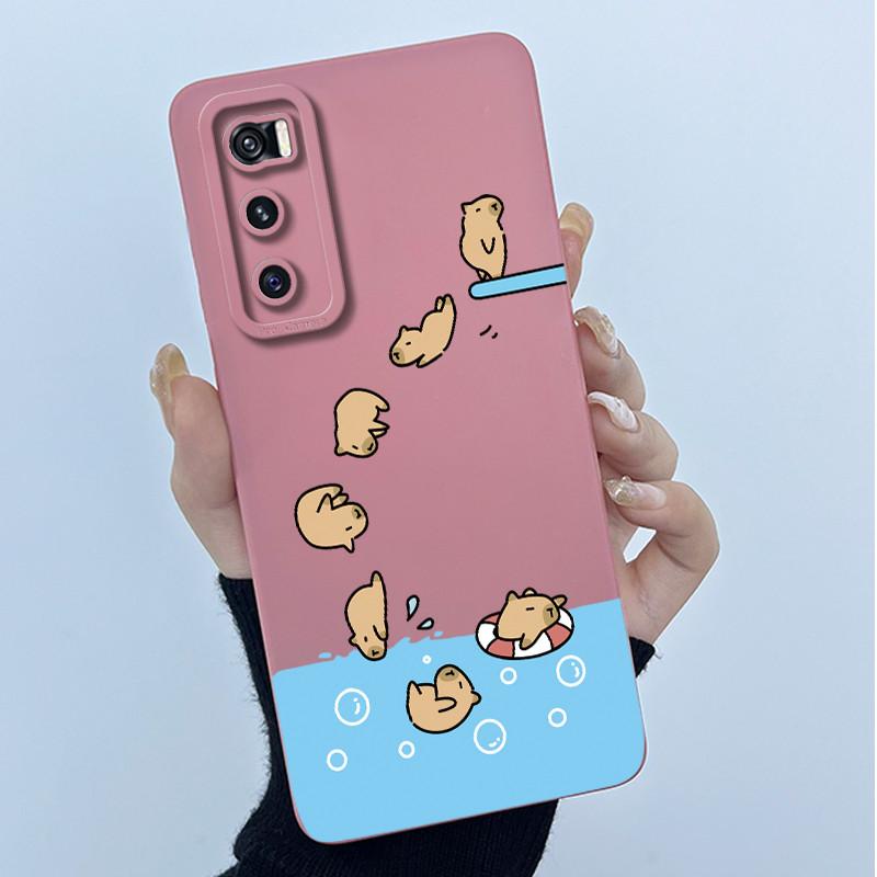 For Vivo V20 SE / Vivo Y70 Cases V2022 V2023 Soft Silicone Phone Case Sweet Printing Cartoon Protective Shell Painted Back Cover