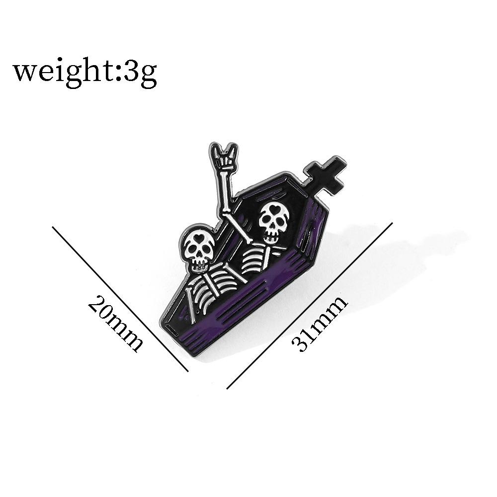 Versatile Skull Halloween Horror Movie Metal Badge For Occasions All