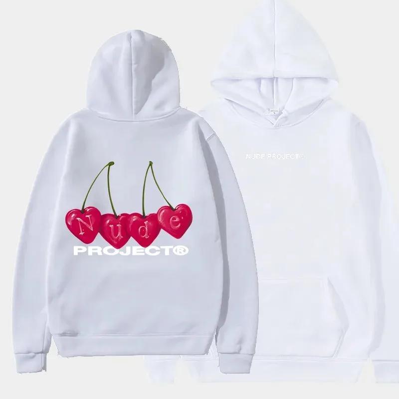

2024 Осінь Nude Project Худі з принтом для чоловіків Бренд Худі Одяг Y2K Вінтажна мода Нові Повсякденні Унісекс Худі з довгим рукавом L