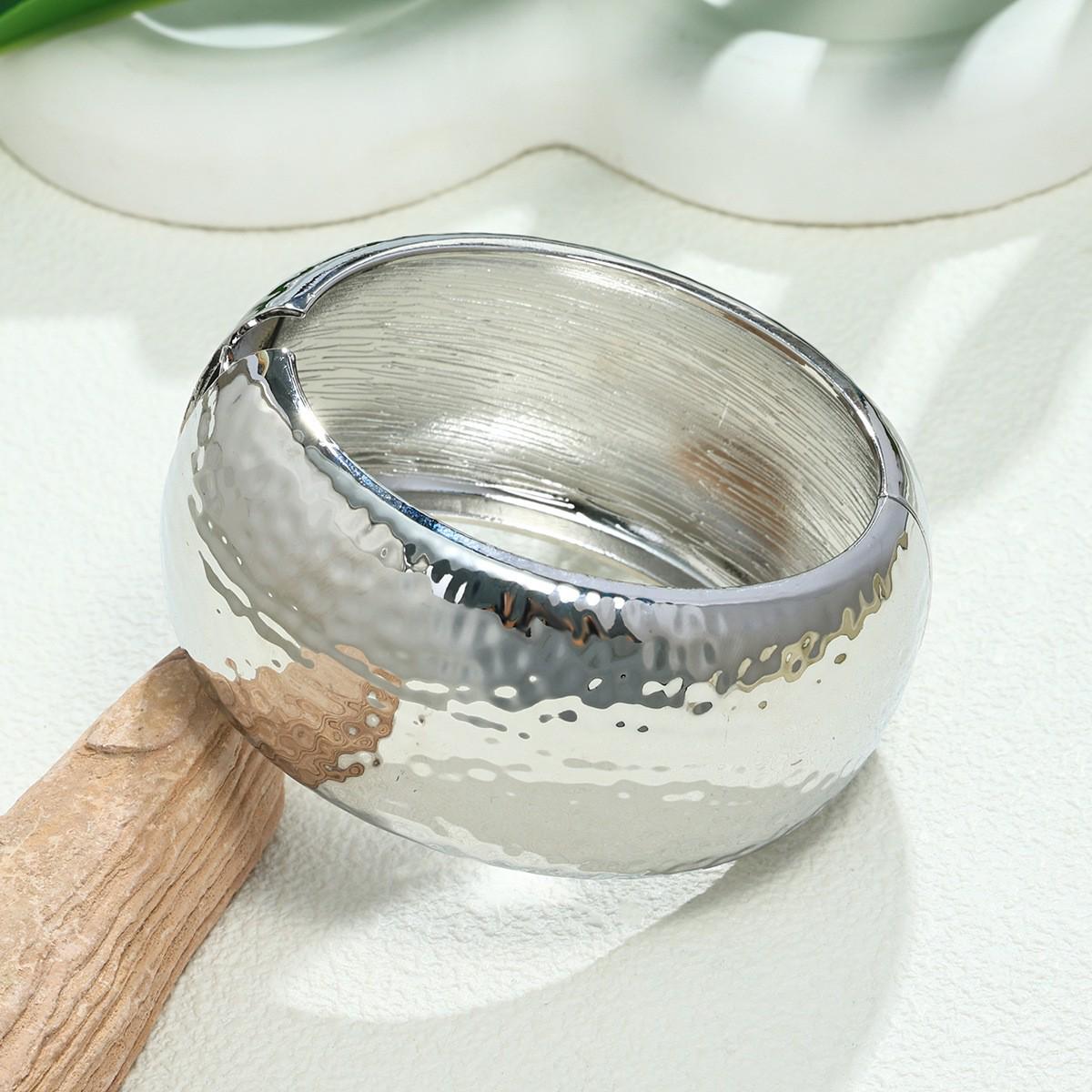 Европейский и американский неправильный металлический женский браслет – Высококачественный, Широкий, Стильный