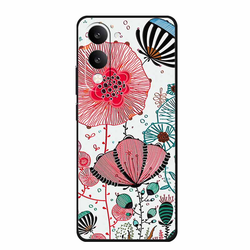 3D Emboss Case For Vivo iQOO Z10 Lite Phone Case Coque Flowers Silicone Soft Back Cover For Vivo Y29S Y29T Y19s GT 5G Case Funda