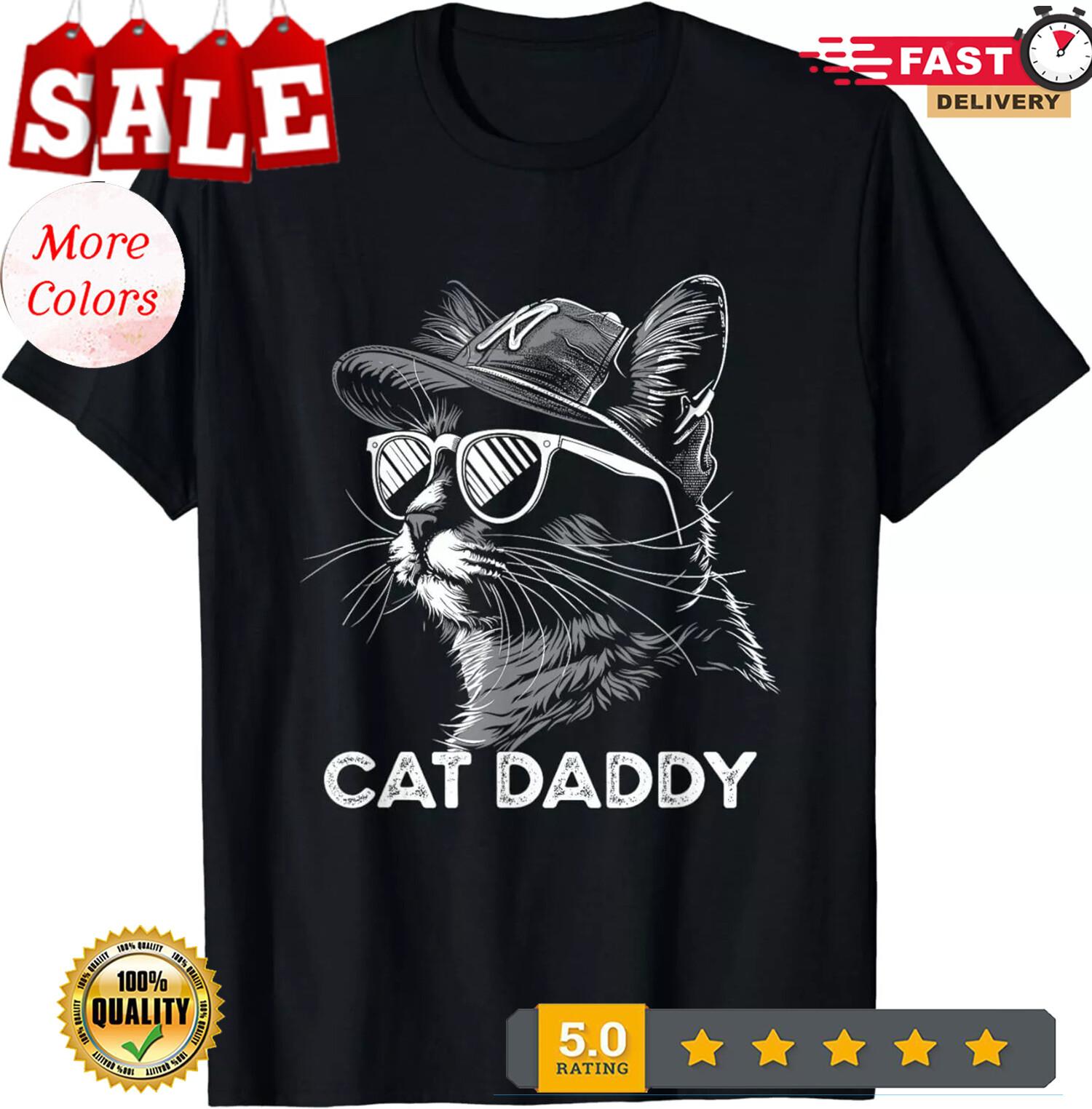 2025/Funny Best Cat Dad Ever Tee Father s Day 2024 Cat Dad T-Shirt XL