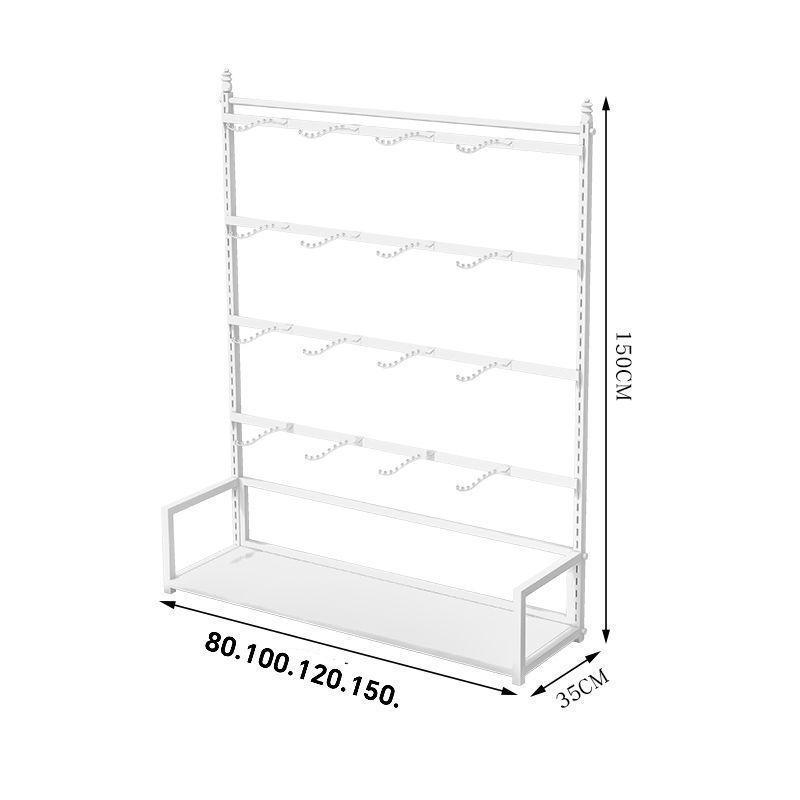 Многоярусная регулируемая стойка-дисплей для тапочек и обуви для супермаркетов и торговых центров Bent Hook 5 beads x 50 белый 6170₽