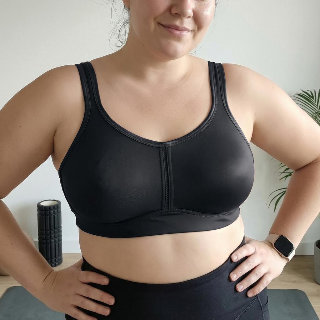 Plus Size Women Wireless Bra Wide Shoulder Straps Back Closure Breathable Comfort Support Brassiere Daily Leisure Underwear 85D-110D