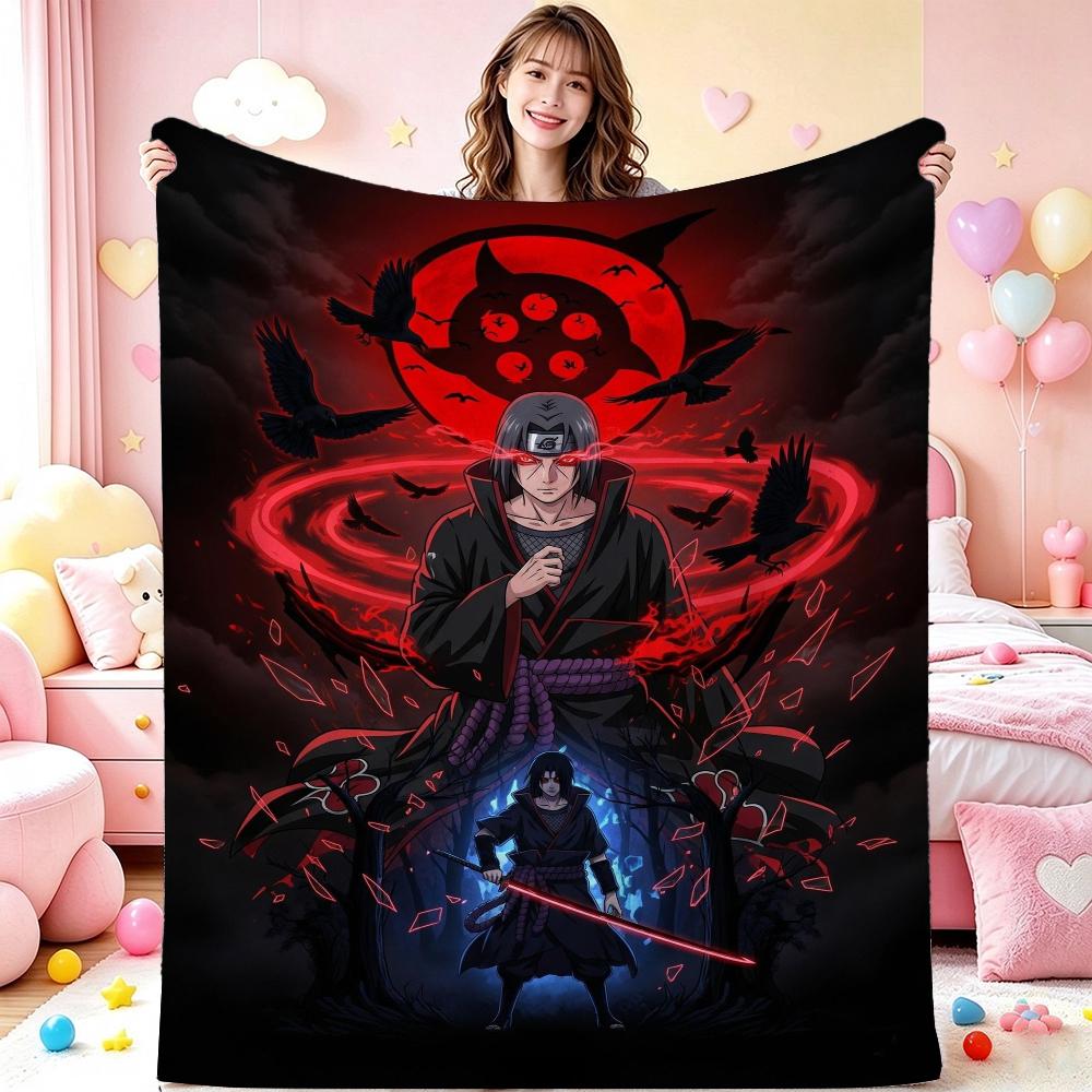 Naruto Pose Anime Printed Blanket Ultra Soft Throw Blanket For Office Sofa Home Decor Halloween Gift
