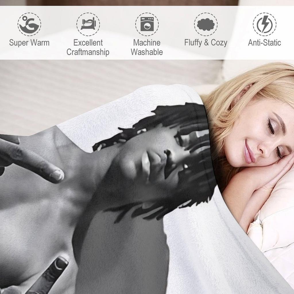 Chief Keef Rapper Kniedecke Zuhause und Dekoration Bettdecken Überwurf Sofa Benutzerdefiniert Anime Flauschig Weich Luxus Überwürfe Kinder