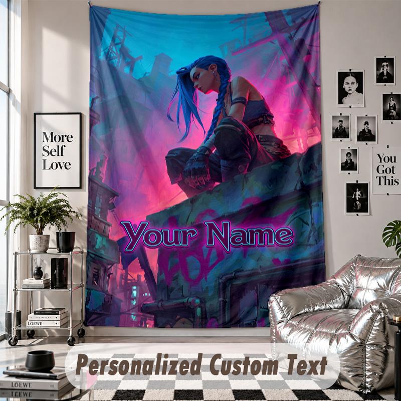Custom Tapestry Wall Hanging, Arcane Personalized Name Text Home Wall Decor