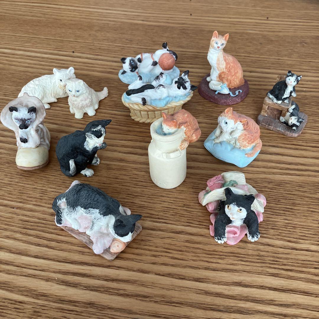 

[Б/У] Антикварные керамические фигурки кошек, 12 кошек