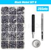 25Sets Metal Snaps Button Snap Fasteners Press Studs With 4 Installation Tools Kit For Clothes Garment Bags Shoes Leathercraft