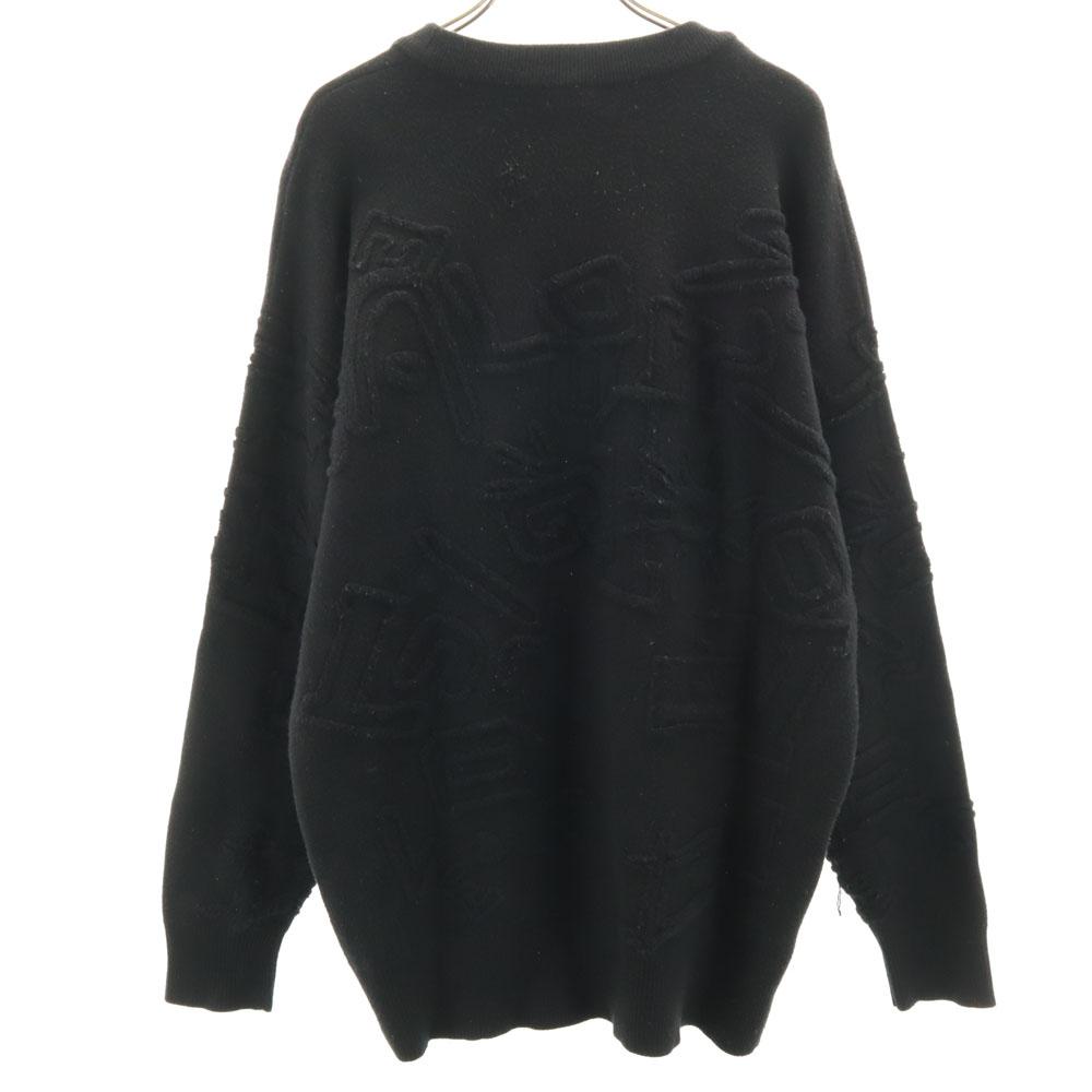 Desigual Langarm 3D-Strick M schwarzer Pullover Herren Gebraucht