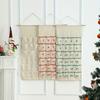With 24 Pockets Christmas Wall Hanging Storage Pouch Numbered Countdown Storage Bag  Dormitory
