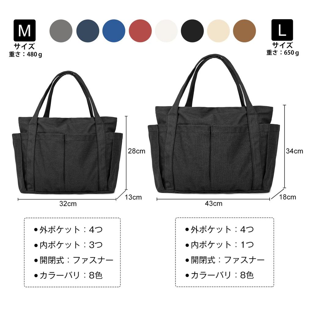 Tote Canvas Axel Stor Enkel [imeetu] Väska, Mammas Väska, Tote, Dam, Herr, Väska, Livsmedel, Skola, Canvas, Kapacitet, Multifunktionell, (L-storlek,