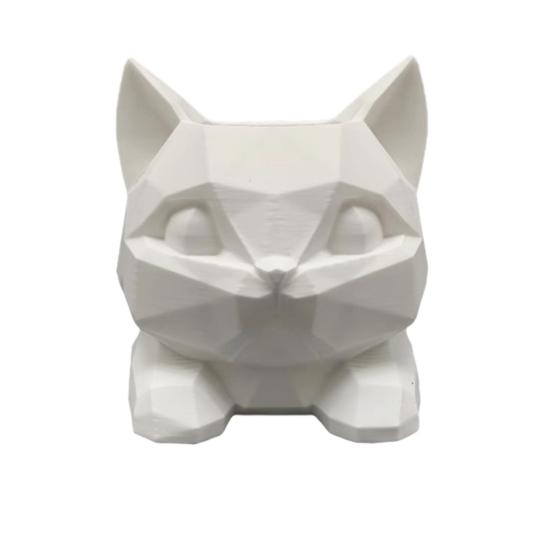 3D Printed Cat Holder Pen Kitty Desktop Cute Lying Organizer Practical Storage белый