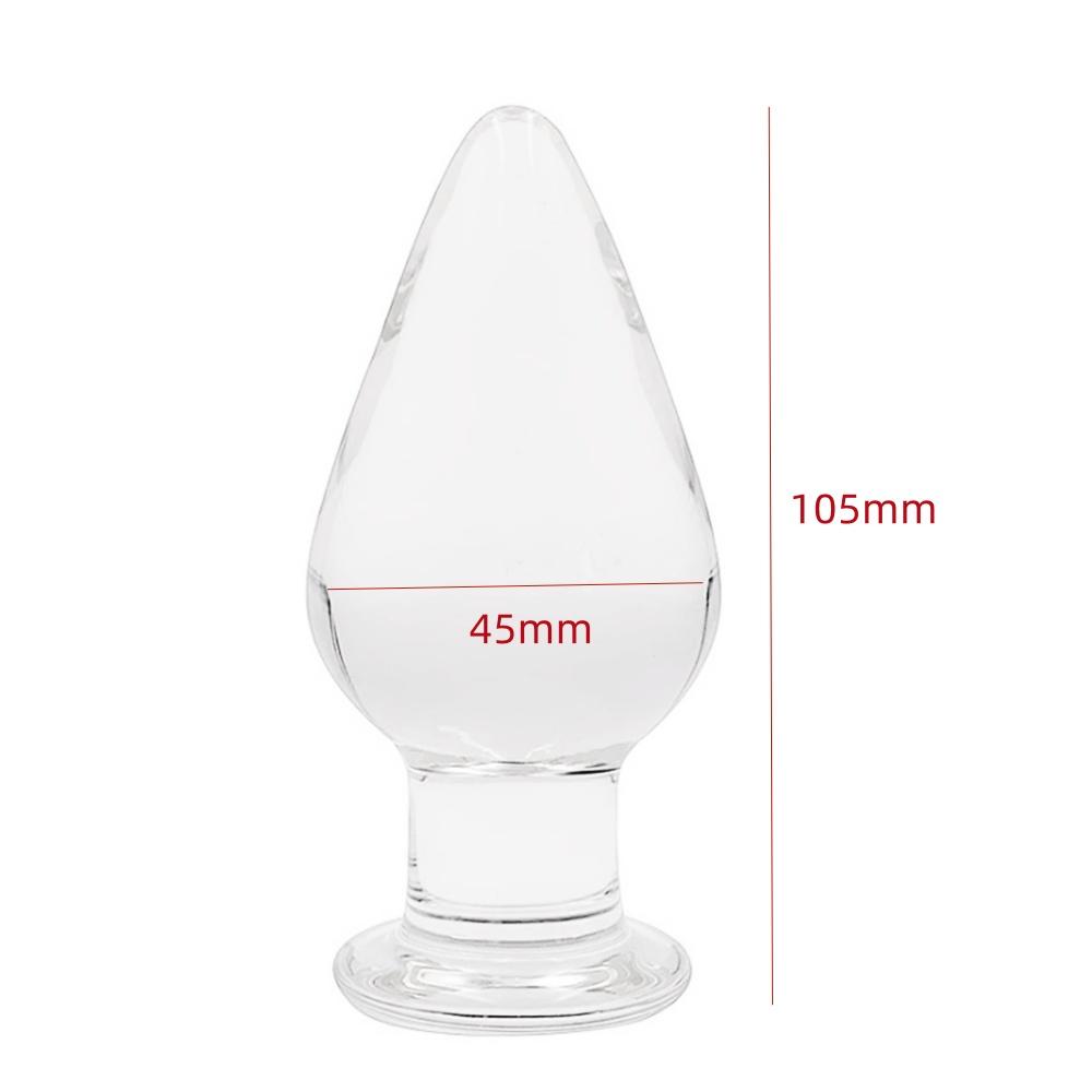 45mm Transparent Clear Color Tapered End Crystal Glass Quantity Plug