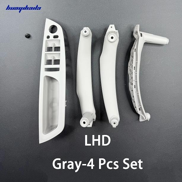 E70 4-teiliges Set LHD RHD Innen Fahrerseite Türfensterschalter Armlehne Abdeckung Zuggriff Ersatz für BMW X5 X6 E70 E71 E72 2007-2013
