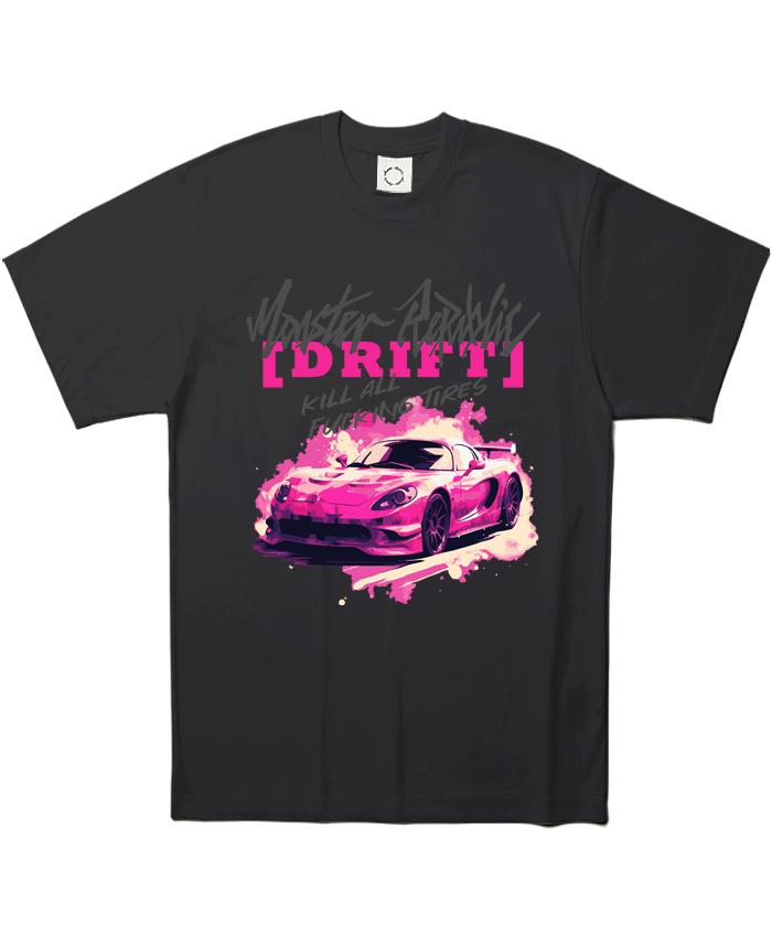 MONSTER REPUBLIC Drift Vivid Pink T-Shirt Black