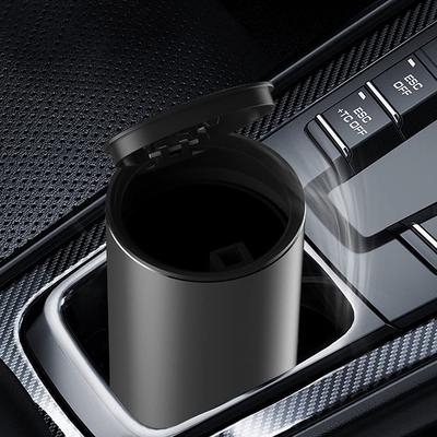 Car Trash Trash with Rubber Touch Double Layer Trash Aluminum Exquisite Suitable Size for Car Interiors with Drink Includes 35 Trash Can,
