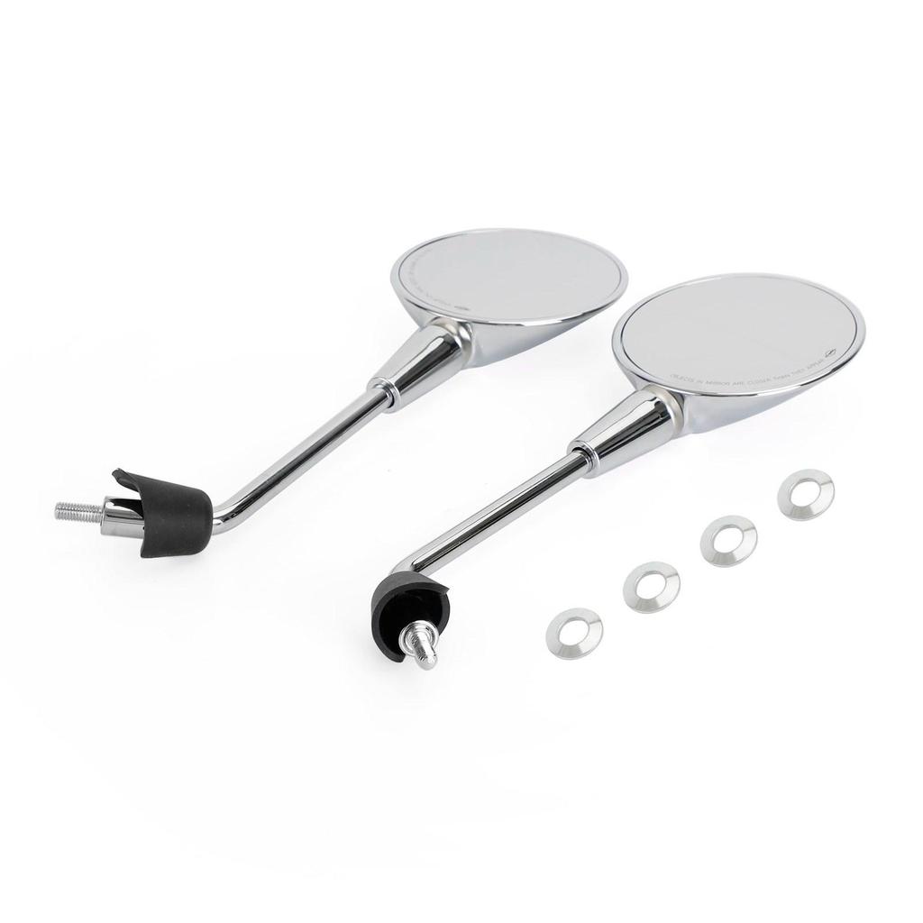 Bakspeil venstre og høyre M8 lang versjon for Vespa Piaggio Primavera 50 125 150 krom svart