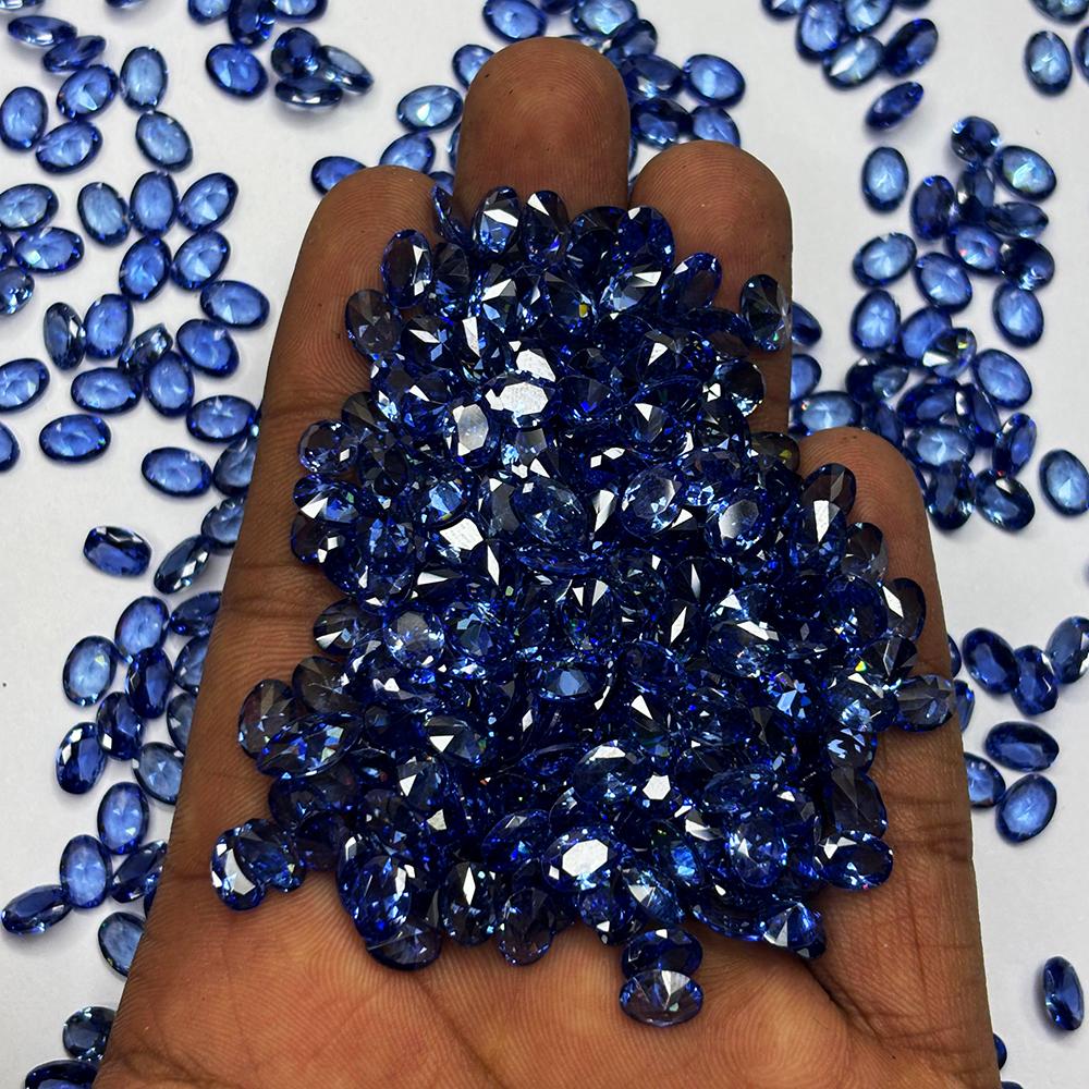 Natural Blue Sapphire 7×5 Mm Stunning Oval Cut CERTIFIED 12 Pcs Gemstone Lot Ns-5