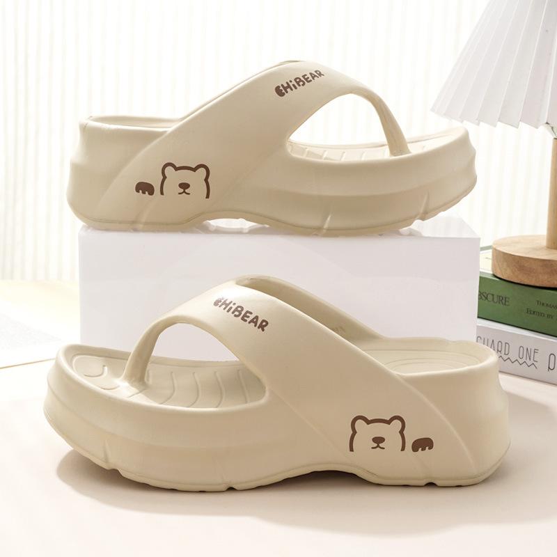 Flip-flops Women Wear Thick-soled Non-slip and Wear-resistant Sandals EVA Home Stepping On Shit Versatile High-end Slippers In Summer